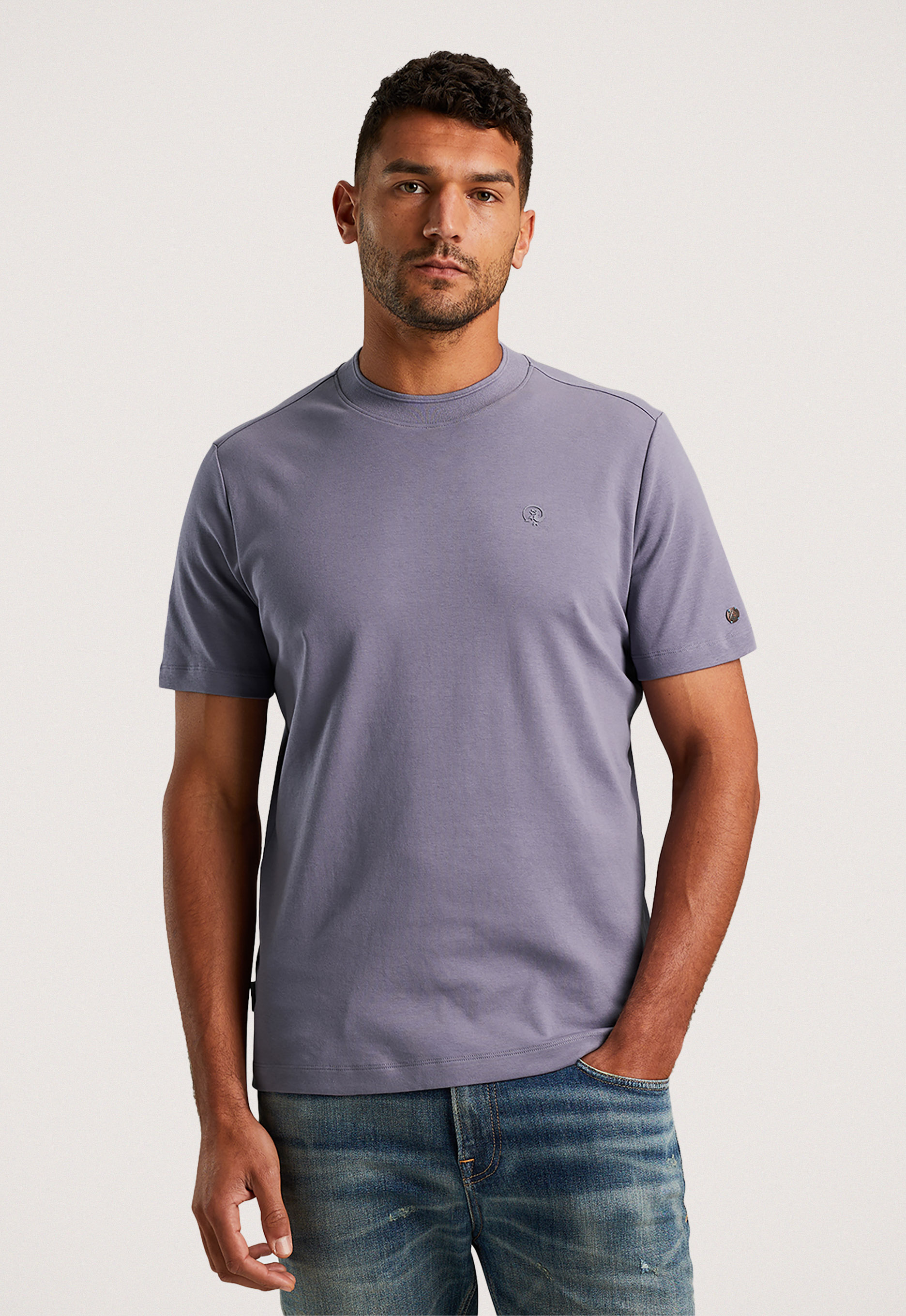 Cast iron R-neck Regular Interlock T-shirt