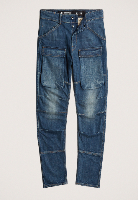 3D Regular Tapered Denim Cargo