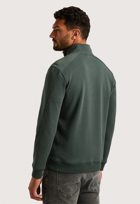 Half Zip Collar Terry Sweater