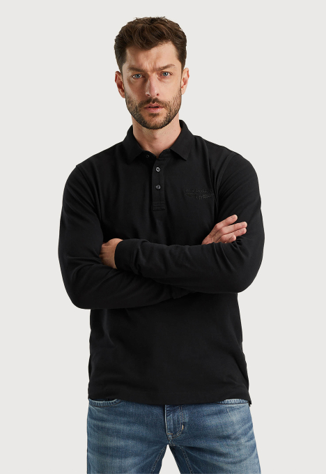 Peached Pique Stretch Polo Longsleeve 