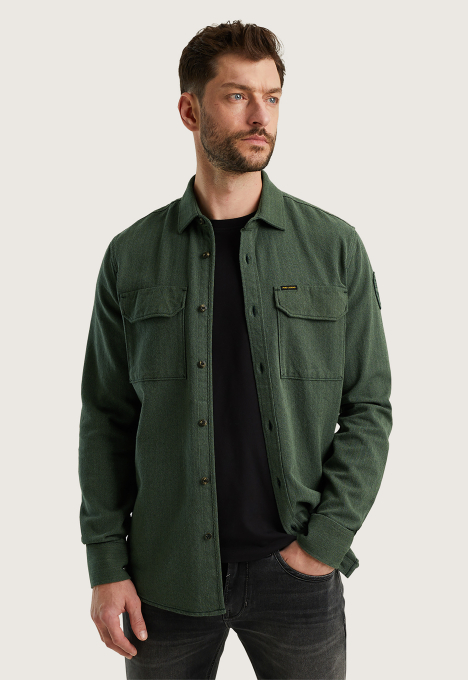 Flanel Herringbone Weave Overshirt