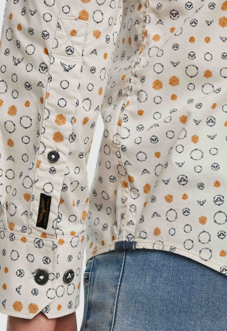 Print On Poplin Stretch Overhemd 