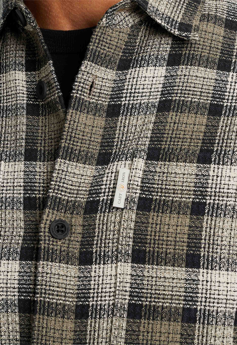 Dobby Yarn Dyed Check Overshirt 