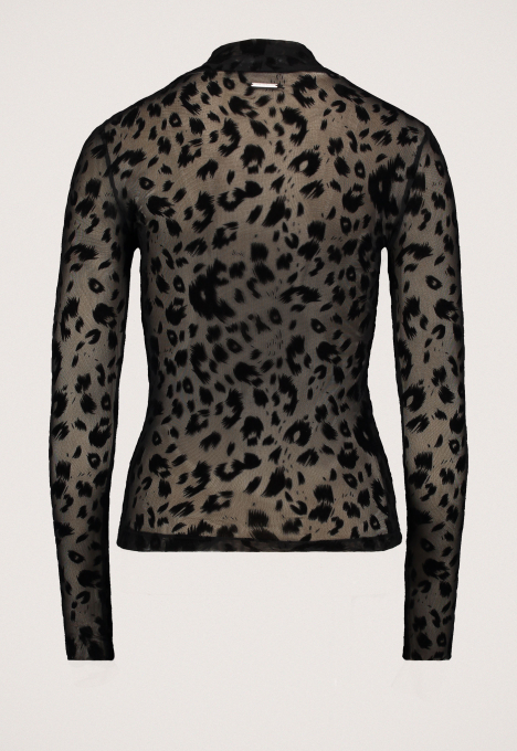 Neyo Leopard Mesh Turtle Top