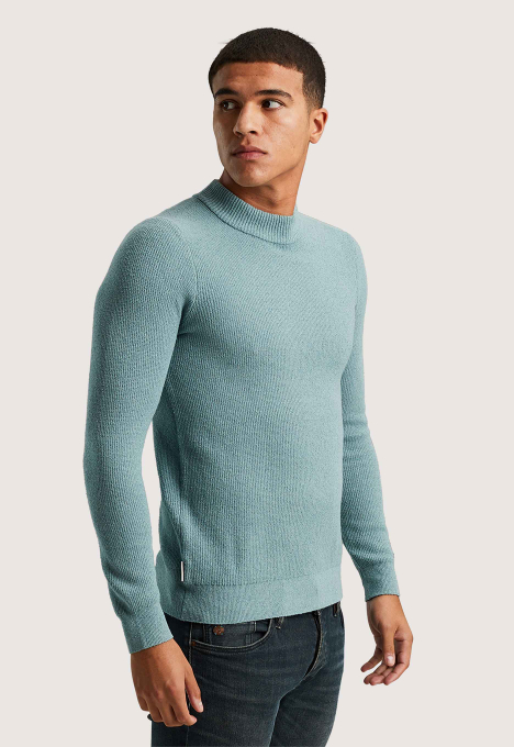 Mock Neck Fine Bouclé Trui