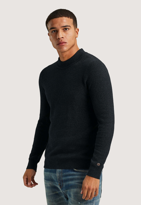 Mock Neck Fine Bouclé Trui