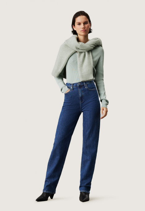 High Rise Straight Jeans