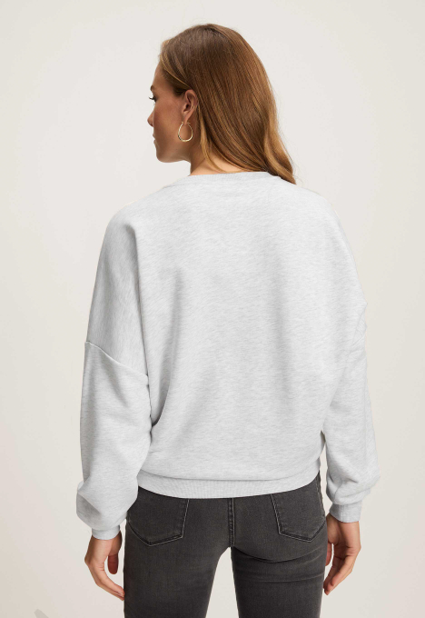 Racer Logo Dropped Shoulder Sweater