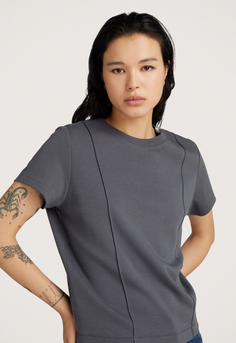 Pintucked Tapered Top