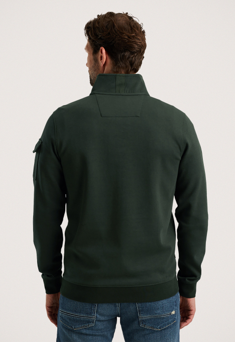 Half Zip Collar Interlock Sweater 