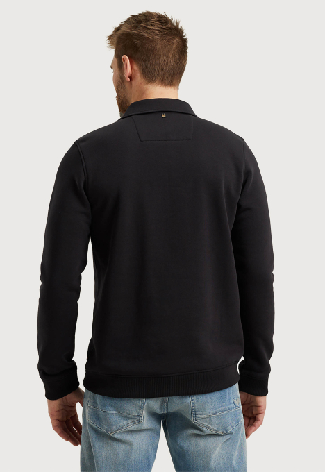 Half Button Collar Brushed Fleece Sweater