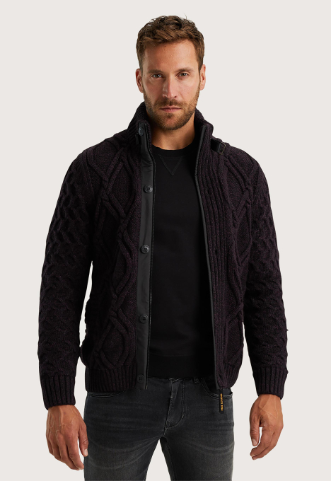 Zip Heavy Mixed Yarn Vest