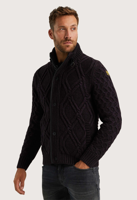 Zip Heavy Mixed Yarn Vest