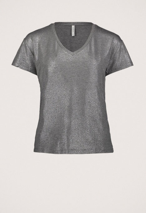 Metallic Coated Jersey Top