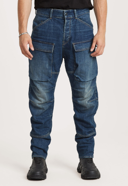 3D Regular Tapered Denim Cargo