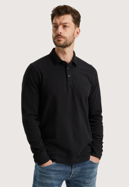 Peached Pique Stretch Polo Longsleeve 