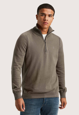 Half Zip Collar Stretch Trui