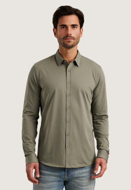 Twill Jersey Overshirt