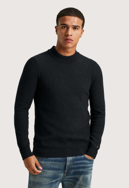 Mock Neck Fine Bouclé Trui