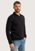 Half Button Collar Brushed Fleece Sweater