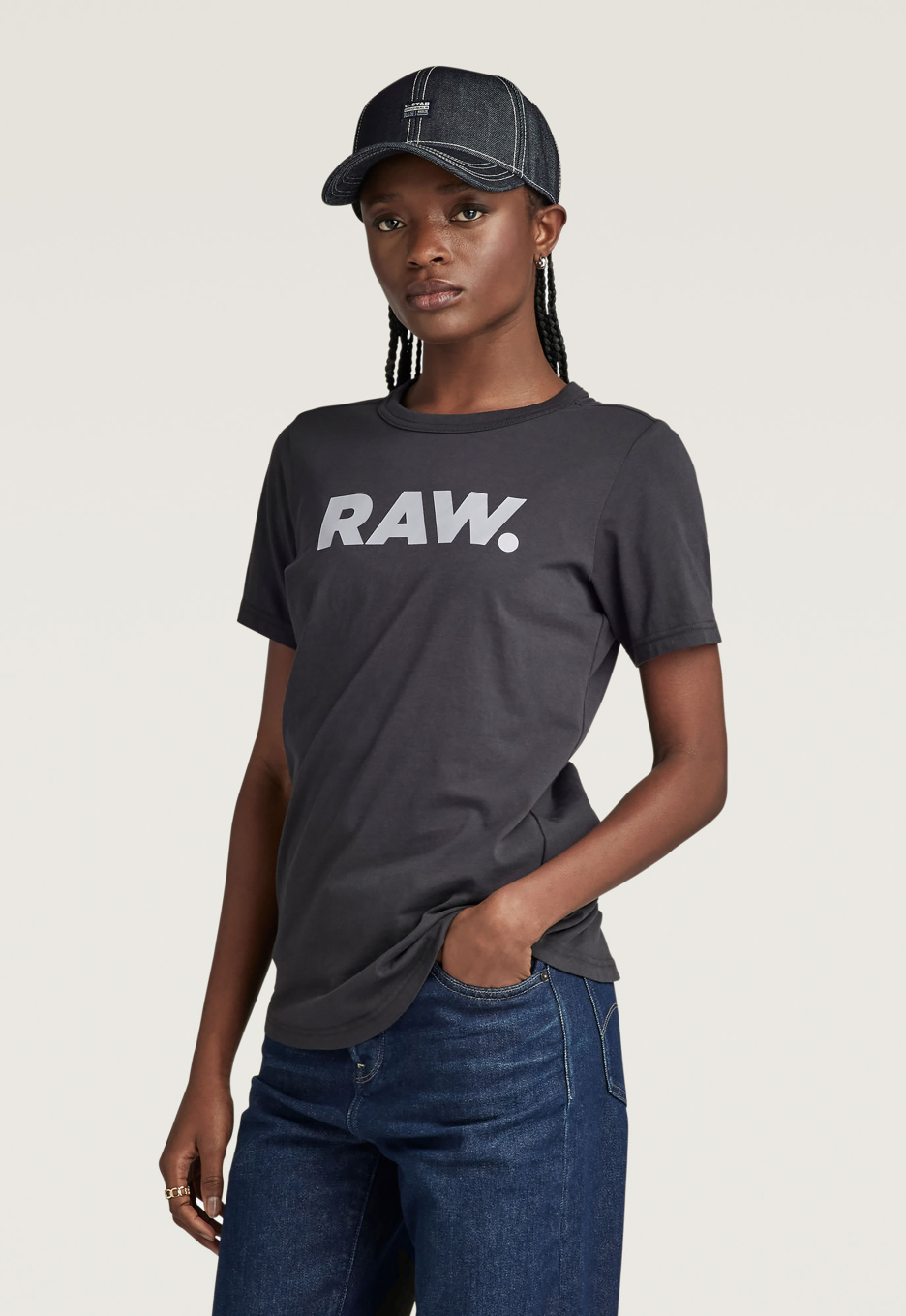 G Star RAW RAW Slim T shirt Grey Dark Open32