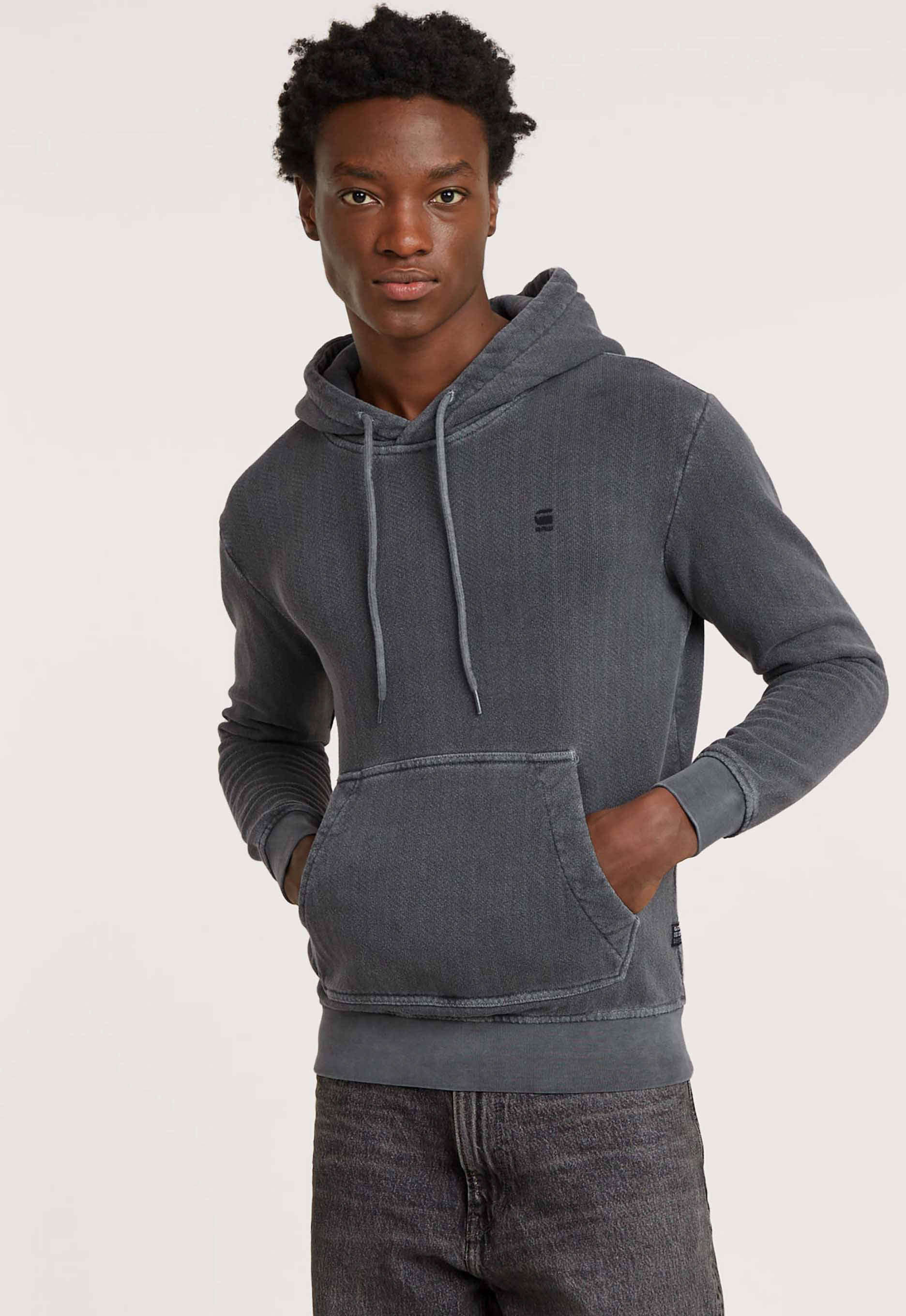 G-Star RAW Overdyed Hoodie Zwart Heren