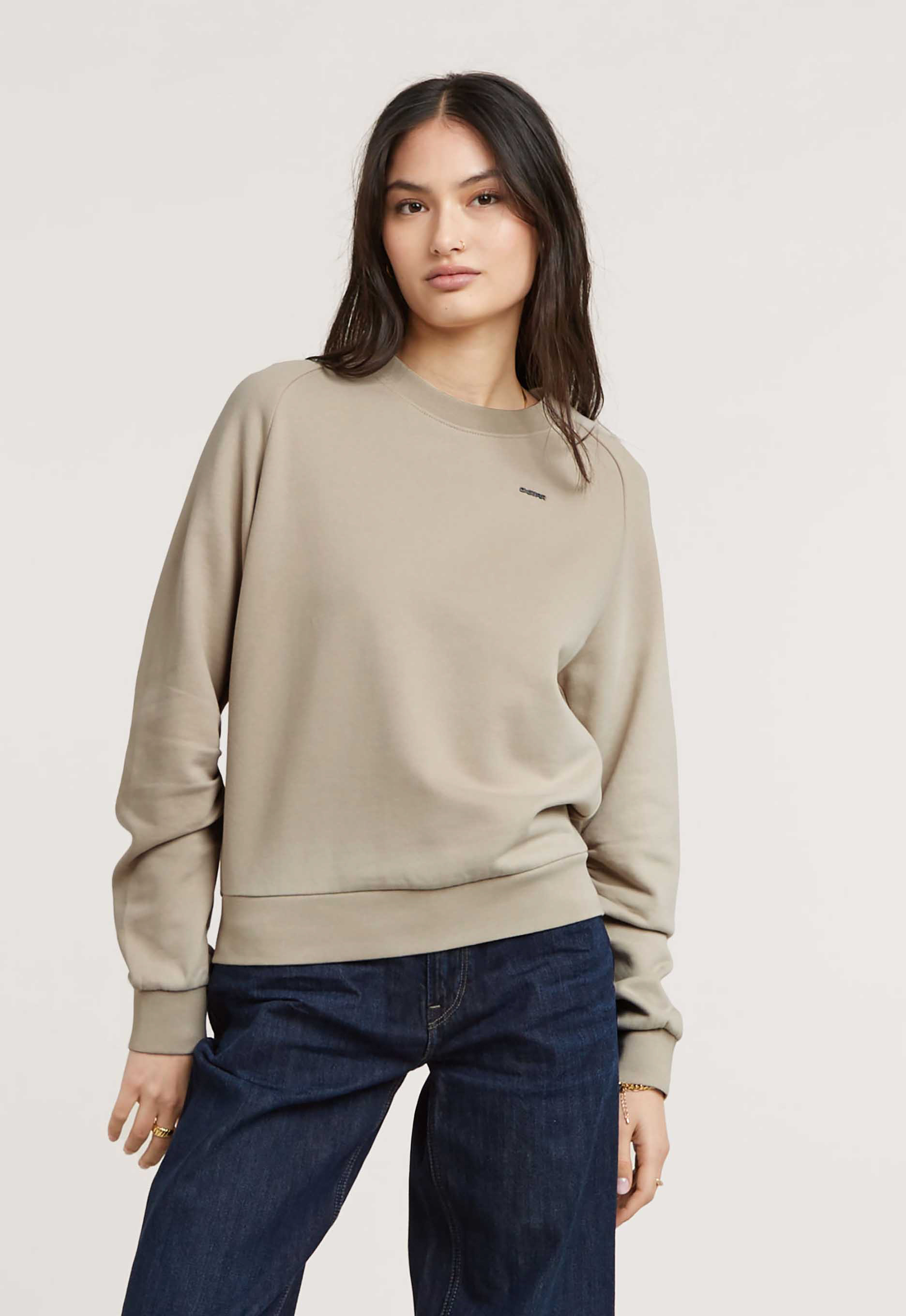 G-Star RAW Sweater Sleeve Construction met rimpeling op de ellebogen