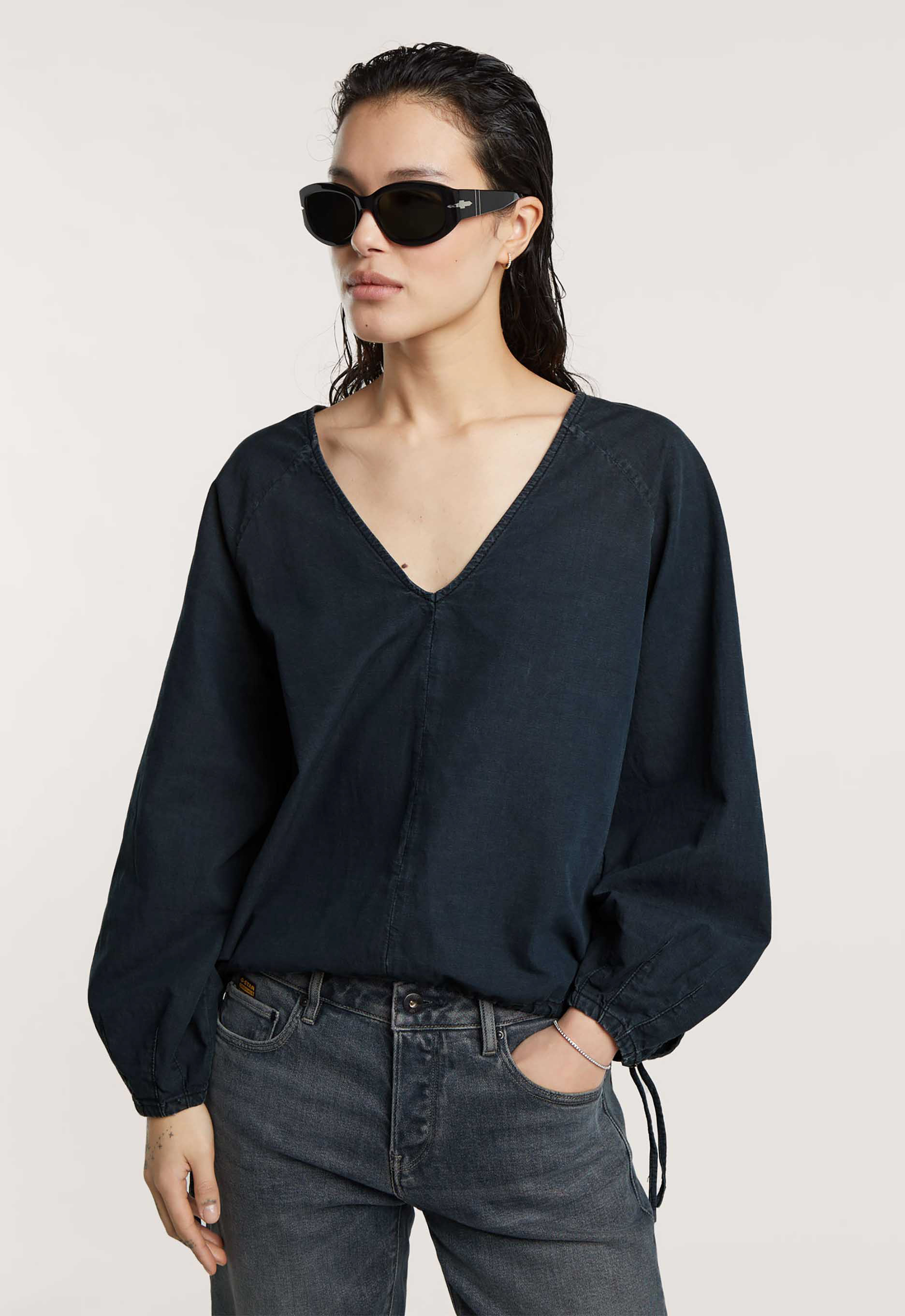 G-Star RAW Cocoon Blouse Donkerblauw Dames