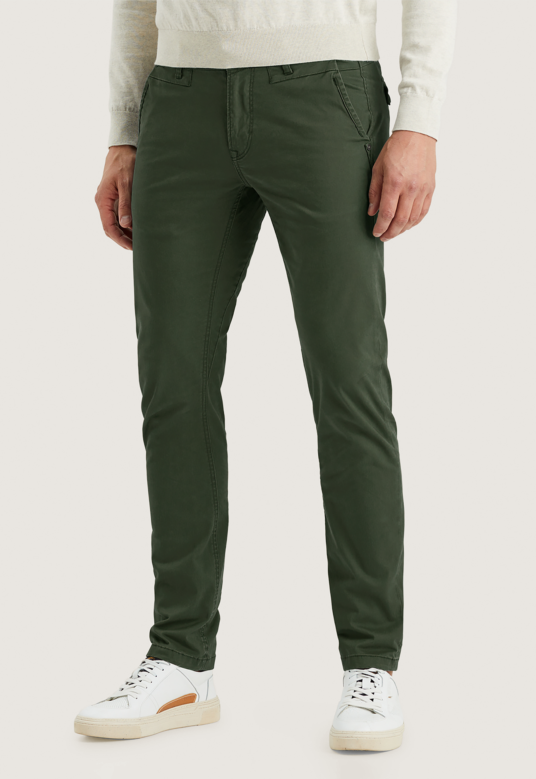 PME Legend tapered fit chino american classics donkergroen