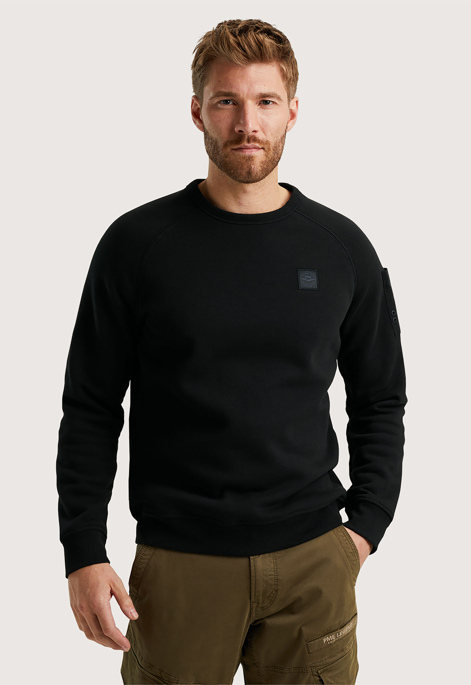 PME LEGEND Heren Truien & Vesten Crewneck Soft Fleece Sweat Zwart