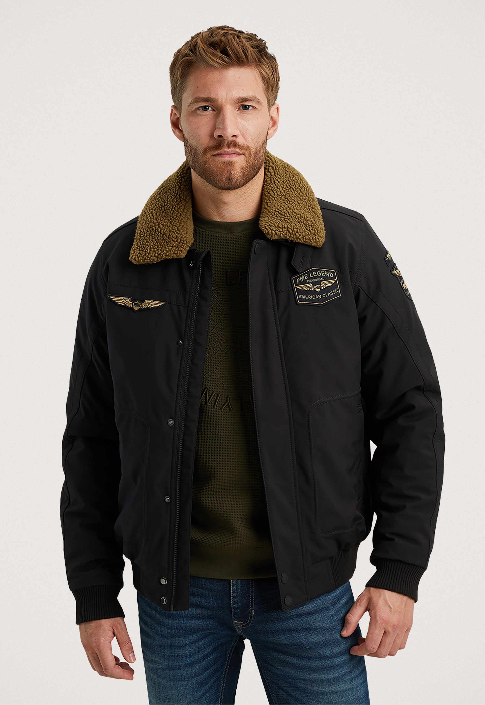 PME Legend softshell jas WINGFORCE met logo en patches zwart